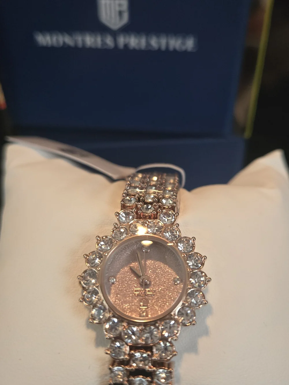 MPW-0226 Montres Prestige By Invicta Rose Gold Crystals Women's Watch 26mm